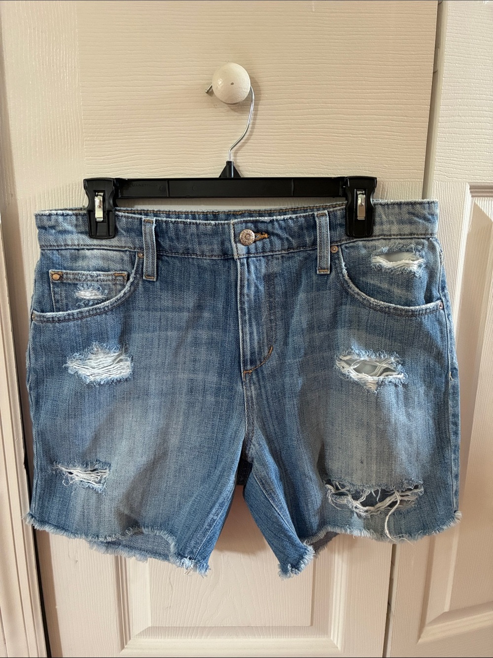Joe's Jeans Light Blue Distressed Denim Shorts